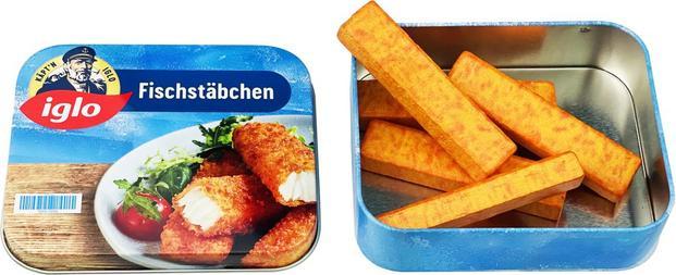 Productafbeelding Tanner Iglo vissticks hout in metalen blik