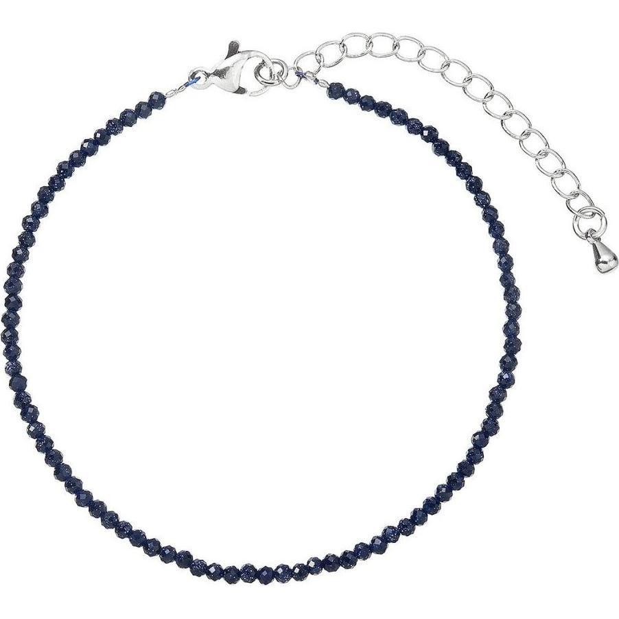 Evolution Group, Bracciale, - Beaded bracelet with blue sandstone stones 43055.3 blue sandstone, (Arenaria)