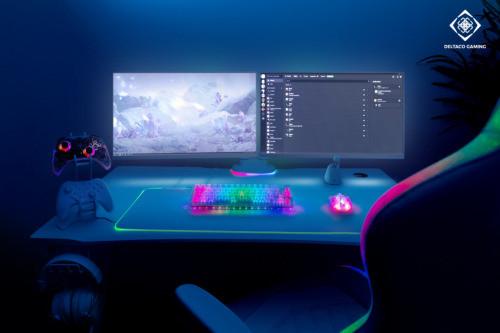 Actual product image Deltaco Gaming Gaming keyboard GAM-160-T-CH White, keyboard layout (CH, Cable)