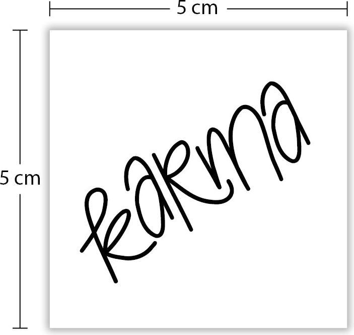 Produktbild minink Temporäres Tattoo: KARMA in kalligrafischer Schrift