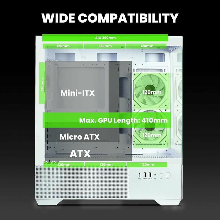 Actual product image Zalman Chronix White (ATX, mATX, Mini-ITX)