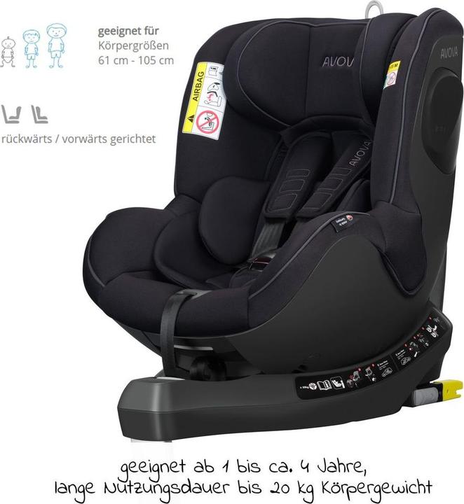 Actual product image Avova Sperber-Fix 61 Reboard child seat from 61 cm - 105 cm (from approx. 3 months to approx. 4 years) (Reboarder, ECE R129/i-Size Standard)