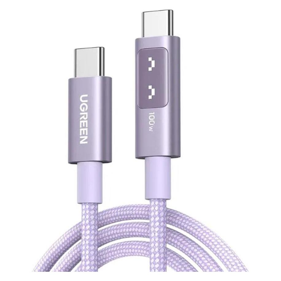 Ugreen - Data Cable L509 (65216) - Usb-C To Usb-C, 5A, 100W, 2m, Nylon - Purple (2 m, 100 W), Usb Kabel