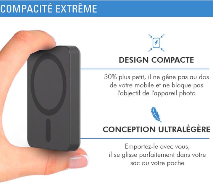 Actual product image Force Power 5000mAh MagSafe Powerbank (5000 mAh, 15 W)