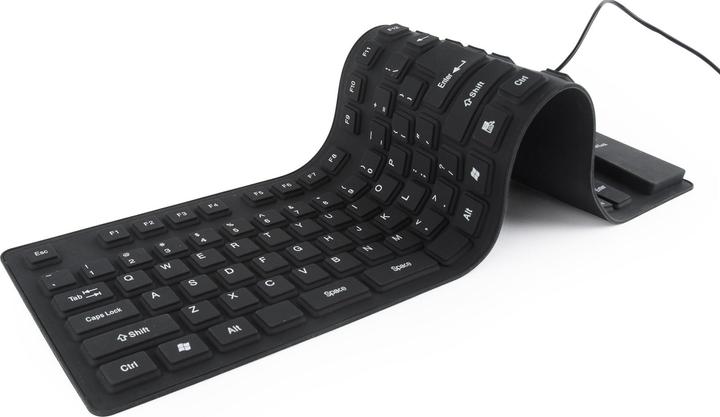 Produktbild Gembird FLEXIBLE USB ENG/Juodas KB-109F-B (DE, Kabelgebunden)
