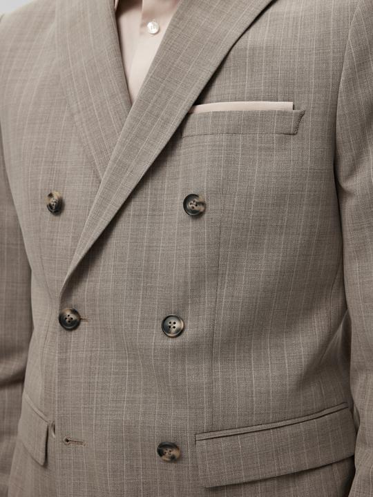 Actual product image Selected Pinstripe Double Breasted Blazer (52)