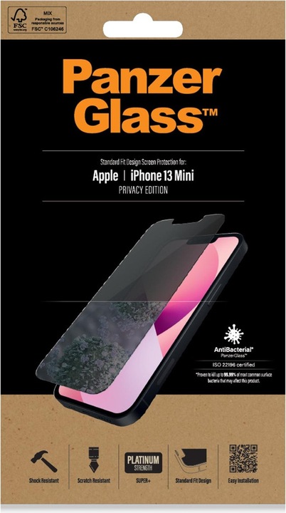 Actual product image PanzerGlass Privacy (1 Piece, Apple iPhone 13 mini)