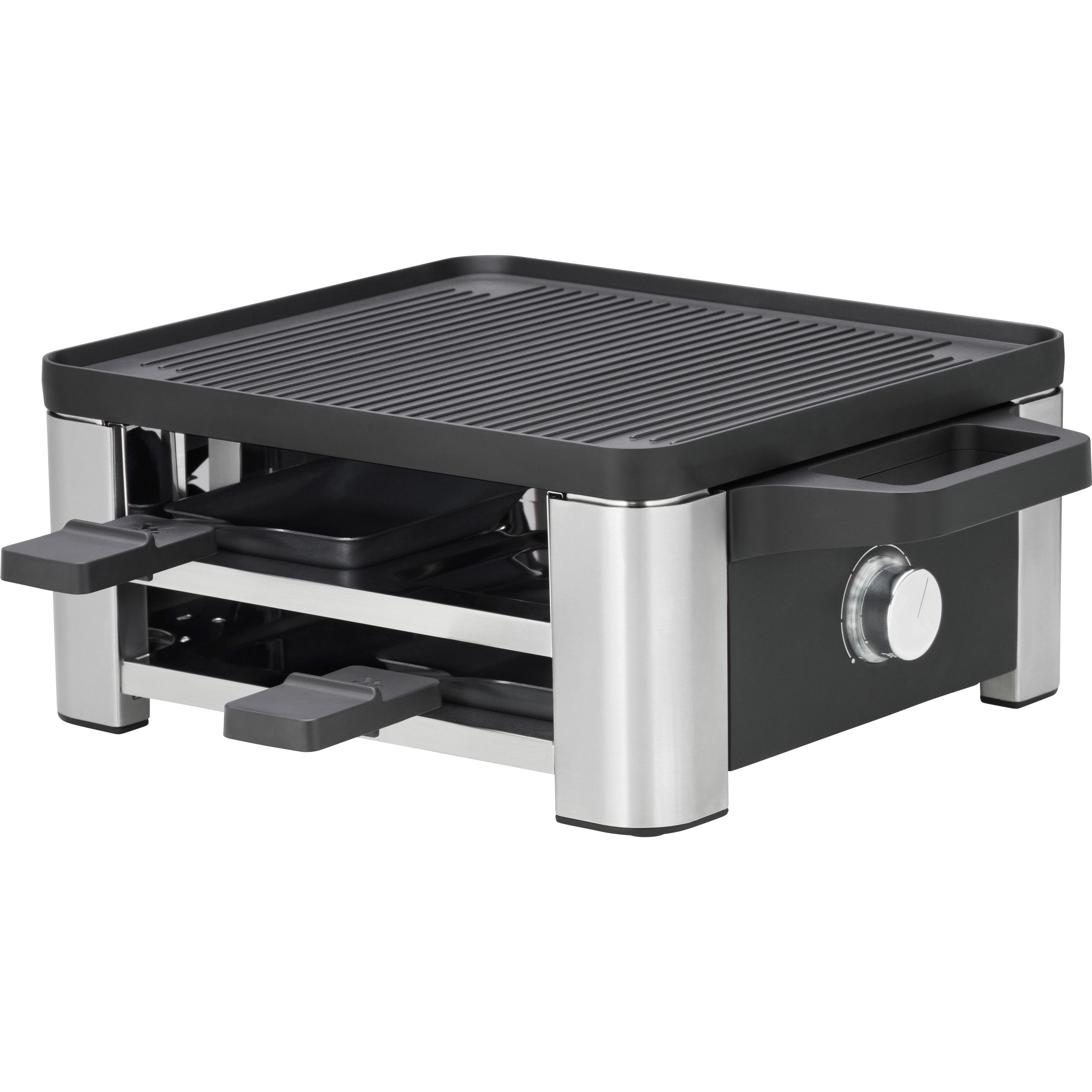 WMF Lono Raclette 4 Personen, Racletteofen, Schwarz, Silber