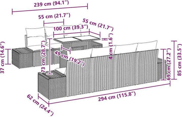 Actual product image vidaXL William