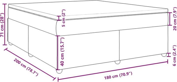 Image du produit vidaXL Boxspringbett (180 x 200 cm)