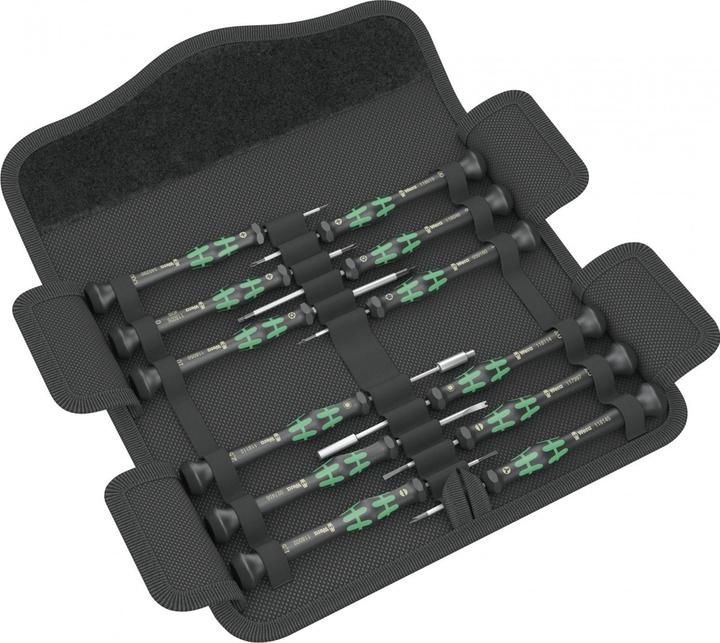 Actual product image Wera Kraftform Micro 12 Electronics 1 (Phillipps cross recess (PH), Torx (TX), Allen screw, Slotted screws, Torx Plus)