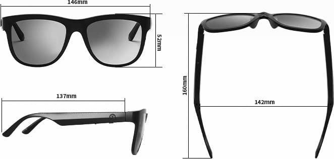 Actual product image OBA Smart Bluetooth Glasses