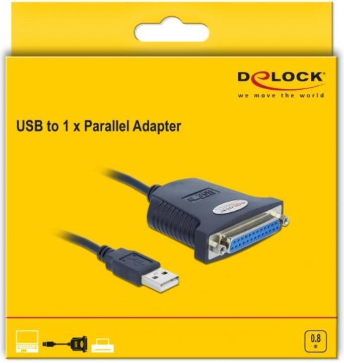 Produktbild Delock USB - Paralell Adapter (0.80 m, Parallel (Drucker))