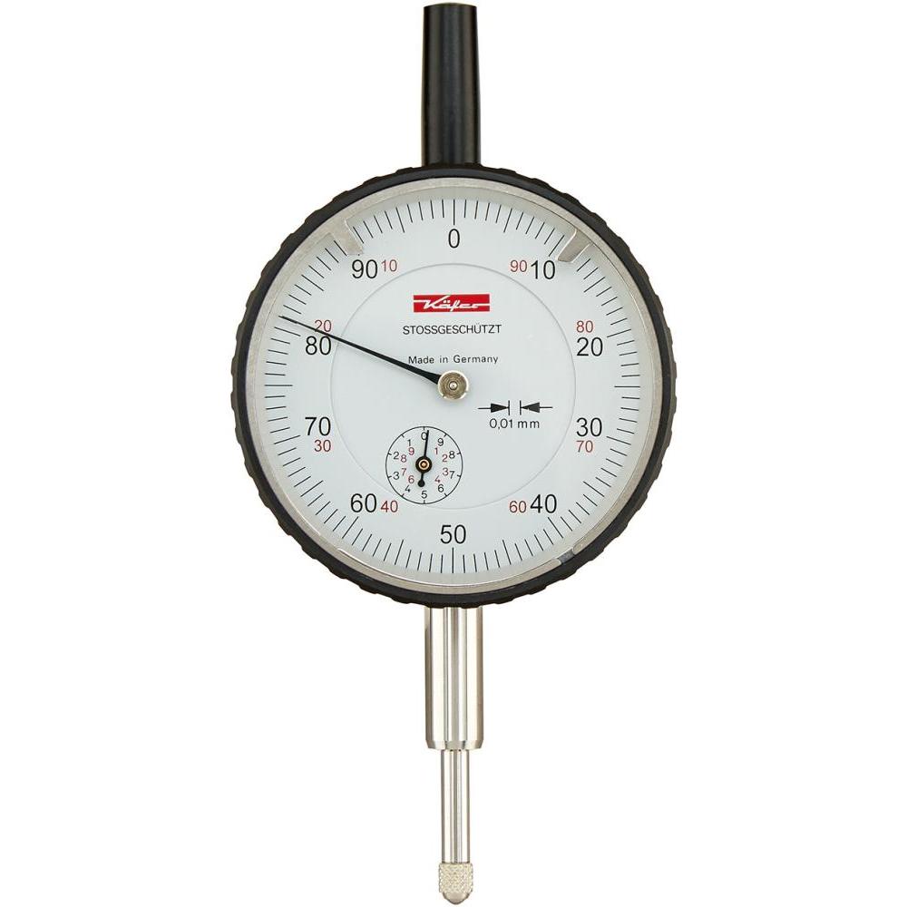 Käfer, Messlehre, Messuhr 0.01mm / 10mm / 58mm / Stossschutz / ISO 463 - DIN 878 10016
