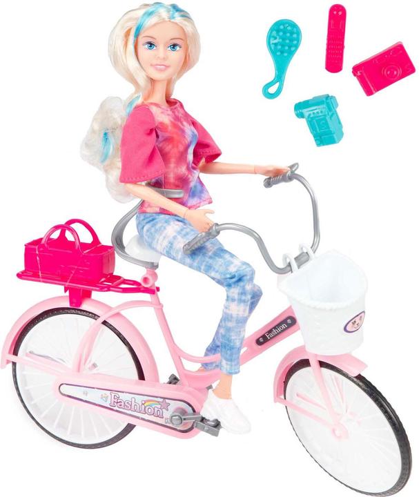 Actual product image Toi-Toys Lauren on bicycle assorted