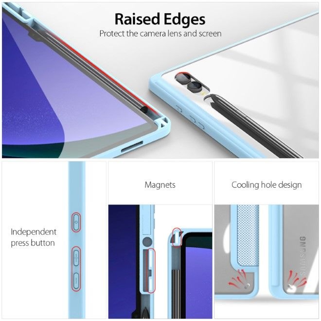 Actual product image Dux Ducis Toby Series Bookcover Cover (Galaxy Tab S8 Ultra, Galaxy Tab S10 Ultra, Galaxy Tab S9 Ultra)