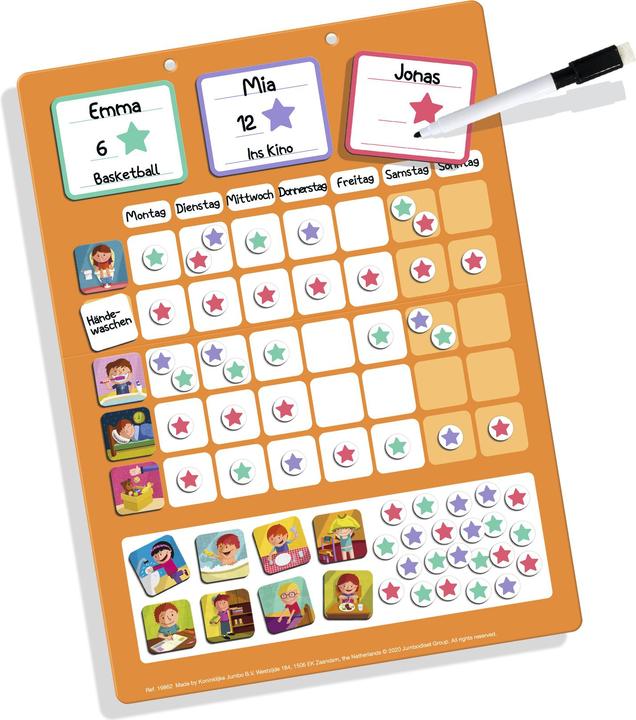 Actual product image Jumbo I learn reward board (German)