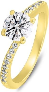 Produktbild Brilio Silver - Gold plated engagement ring with clear zircons RI138Y - Circuit: 50 mm (50)