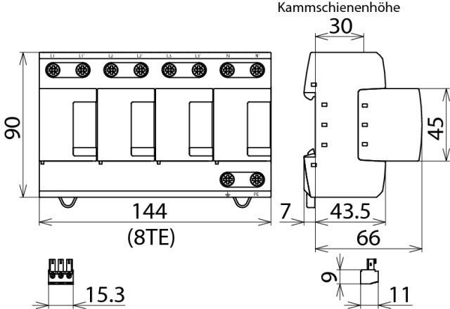 Produktbild Dehn SOEHNE Kombiableiter ventil TT 255