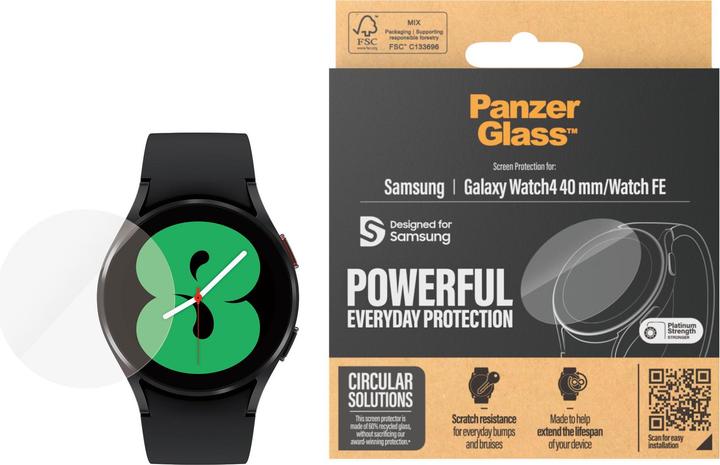 Produktbild PanzerGlass Screen Protector Samsung Galaxy Watch FE | Ultra-Wide Fit