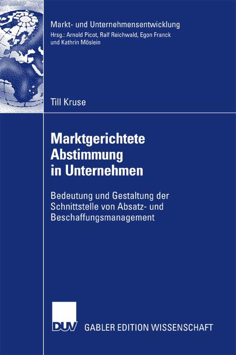 Produktbild Marktgerichtete Abstimmung in Unternehmen (Deutsch, Till Kruse, 2007)
