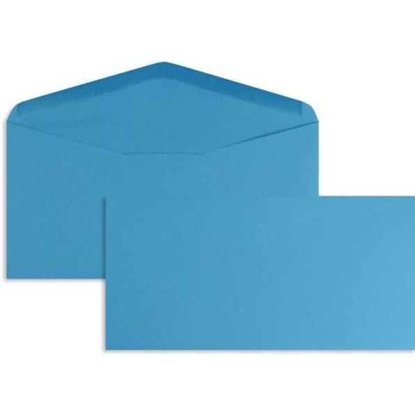 Blanke, Briefumschlag, Briefumschläge DINlang 120g/qm gummiert VE=100 Stück azurblau (110 x 220 mm, 100 x)