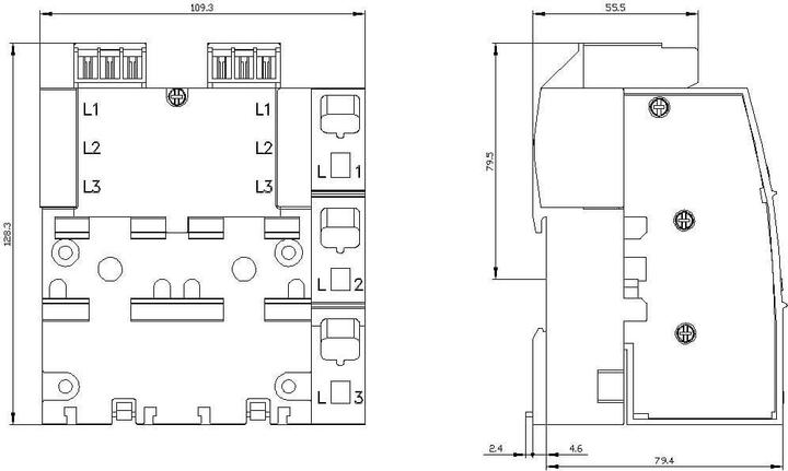 Produktbild Siemens S00 and S0 3-Phase Busbar