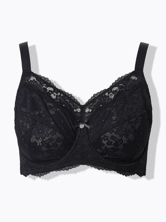 Actual product image Ulla Popken Lace Panel Underwire Bra (105 D)