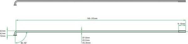 Actual product image DT Swiss Champion spokes 2.0 black 192mm 100 pcs.