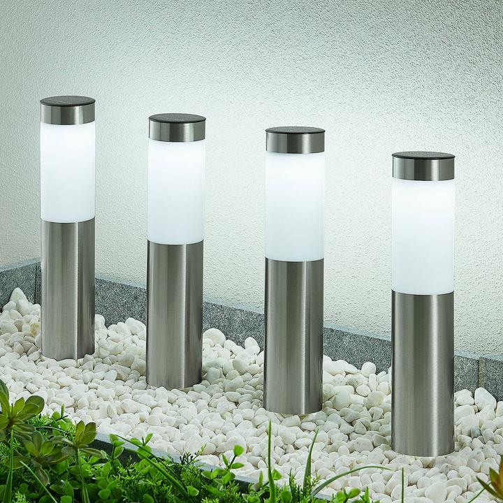 Produktbild Lindby Sirita Solarzelle Leuchte 4 pcs. H31 Silver (10 lm, IP44)