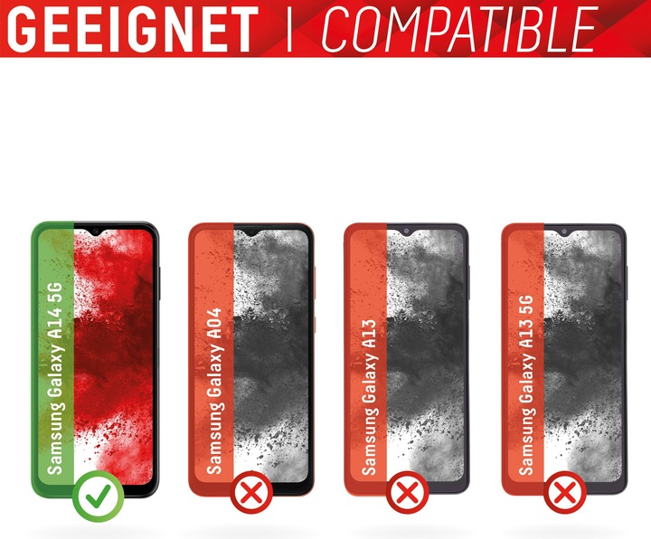 Actual product image Displex Real Glass, 2D Panzerglas (1 Piece, Samsung Galaxy A14 5G)