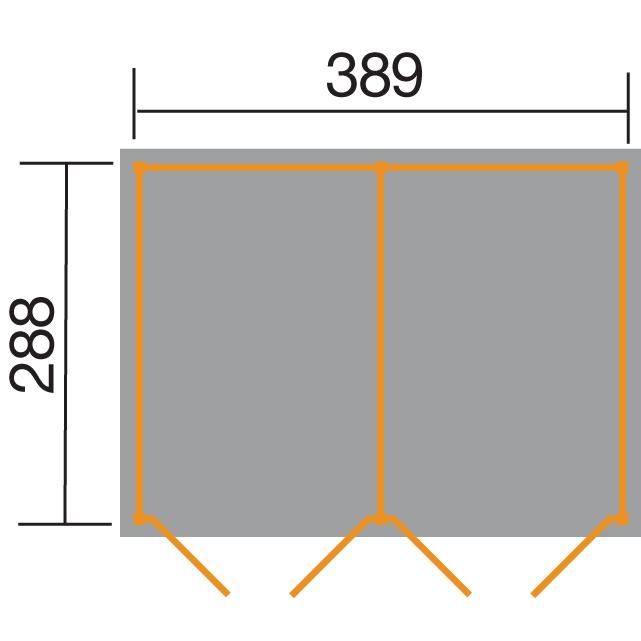 Thumbnail - Weka Holzbau, Gartenhaus + Gartenschrank, Lagerhaus 607 Variante 3
