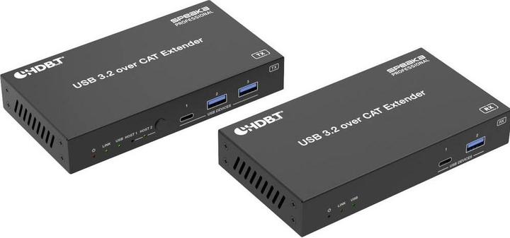 Immagine prodotto SpeaKa Professional SP-USBE-830 7+2 Port KVM-Extender über PC steuerbar Schwarz