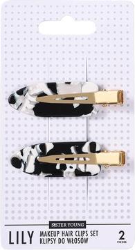 Produktbild Galeria Hobby Sister Young Lily Makeup Hair Clips Set Black & White 2 Pieces (2 Stk.)