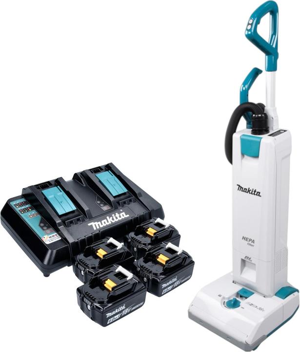 Actual product image Makita DVC 560 PG4 Akku Staubsauger 36 V ( 2x 18 V ) 5 l Brushless + 4x Akku 6,0 Ah + Ladegerät