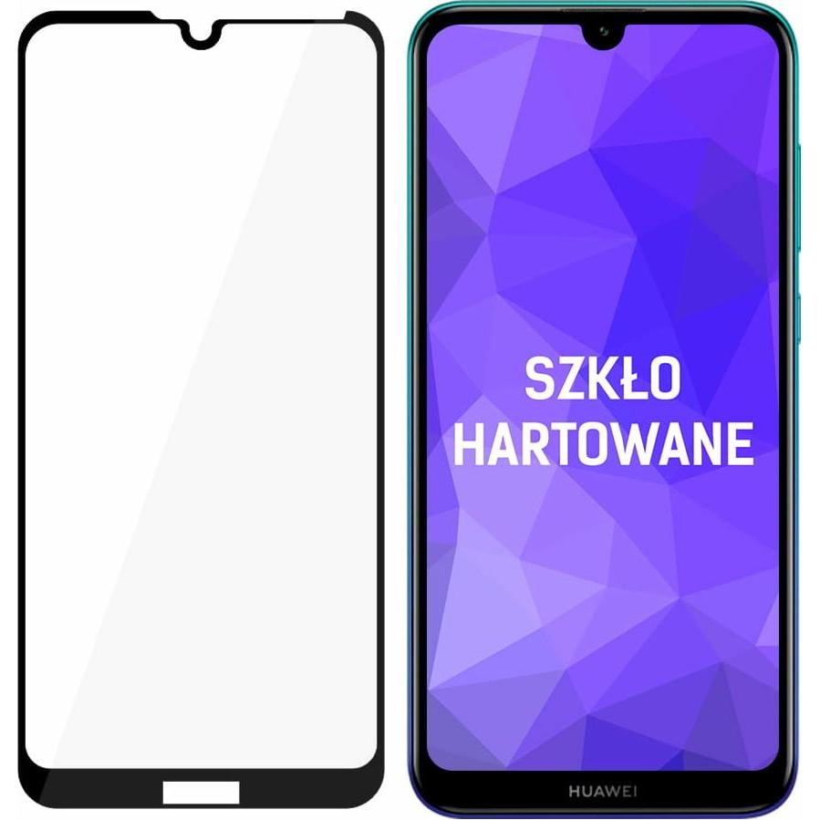 3MK HG Max Lite Huawei Y7 2019 juoda (1 Stück, Huawei Y7 (2019)), Smartphone Schutzfolie, Schwarz