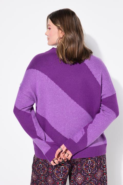 Produktbild Studio Untold Pullover, oversized, diagonale Blockstreifen (46, 48)