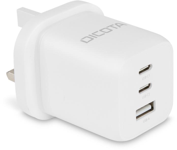 Dicota Compact 3-Port GaN Wall Charger (65W) UK white (65 W, 3 Ports)