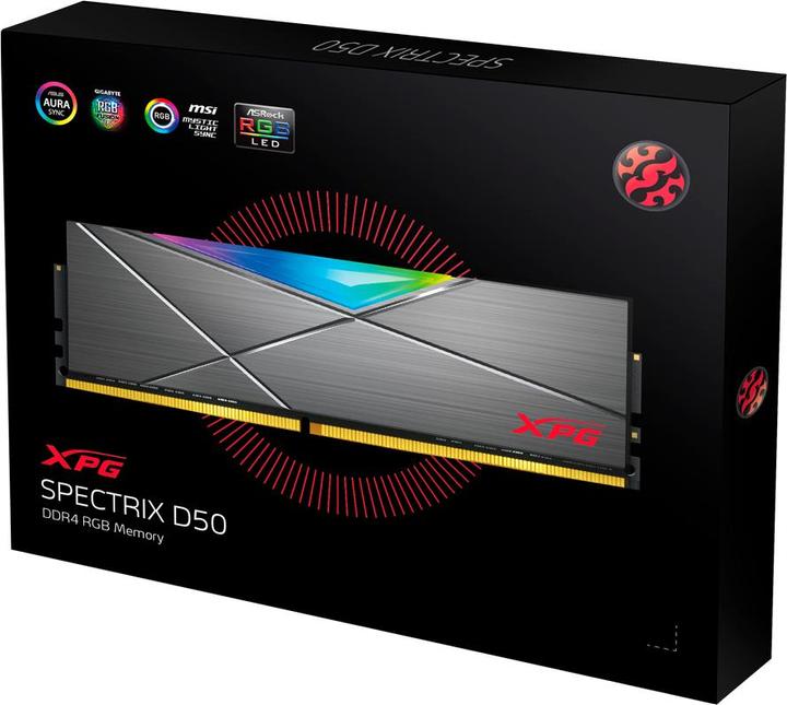 Image du produit Adata DDR4 PC 3200 CL16 XPG Spectrix (1 x 8GB, 3200 MHz, RAM DDR4)