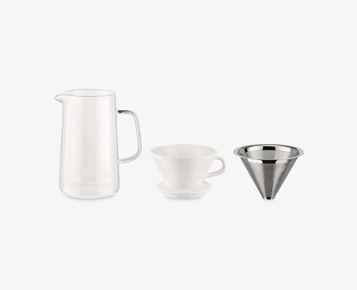 Produktbild Alessi Filterkrug Set SLOW COFFEE silberfarben