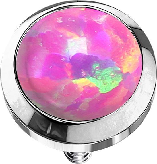 Immagine prodotto Star Piercing Dermal Anchor argento con rosa opalino (senza ottone, Titanio G23)