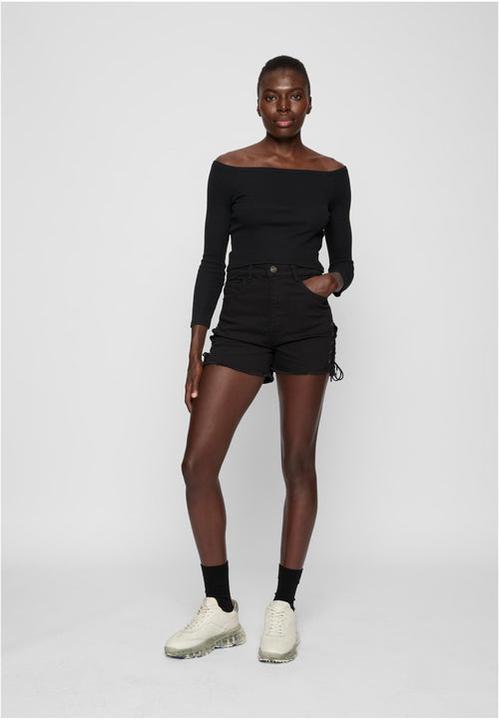 Produktbild Urban Classics Ladies Highwaist Denim Lace Up Shorts (26)