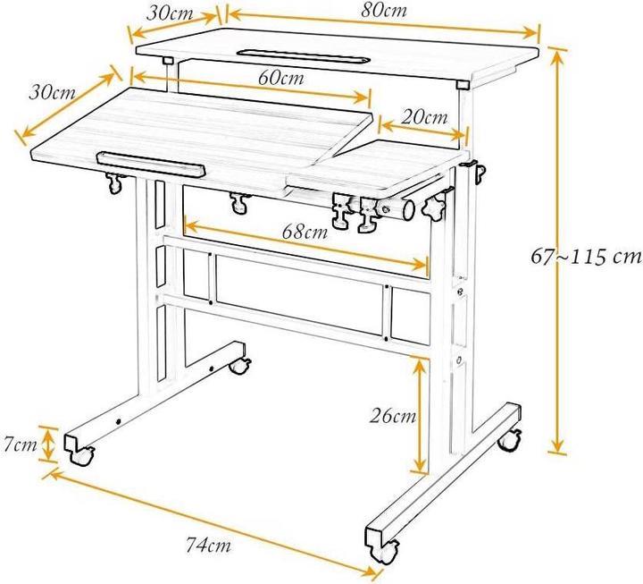 Actual product image DlandHome Mobile desk