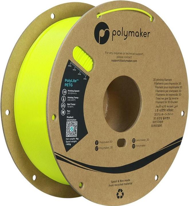 Image du produit Polymaker PolyLite PETG (PETG, 1.75 mm, 1000 g, Transparent)