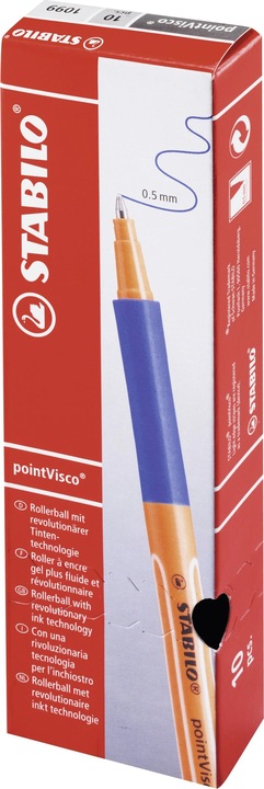 Produktbild STABILO pointVisco Tintenroller (Schwarz, 10 x)