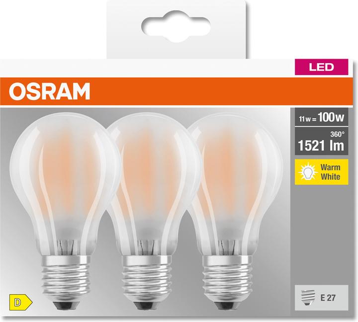 Actual product image Osram Classic A (E27, 11 W, 1521 lm, 3 x, D)