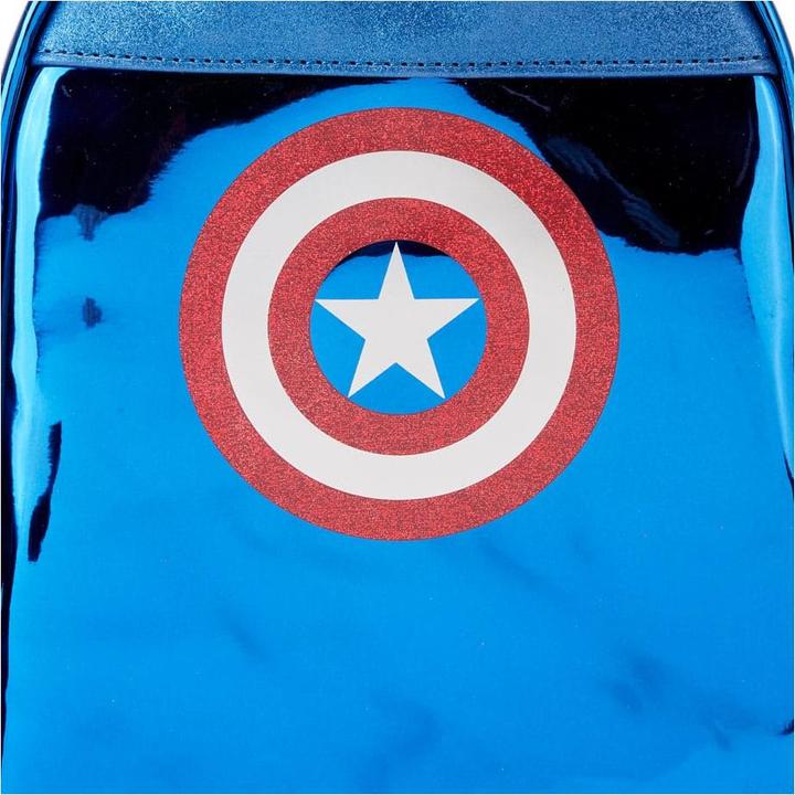 Image du produit Loungefly : Marvel Shine Captain America Cosplay Mini Backpack