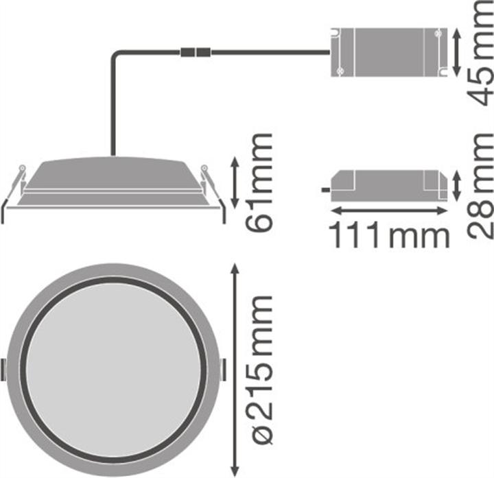 Produktbild Ledvance Downlight Alu