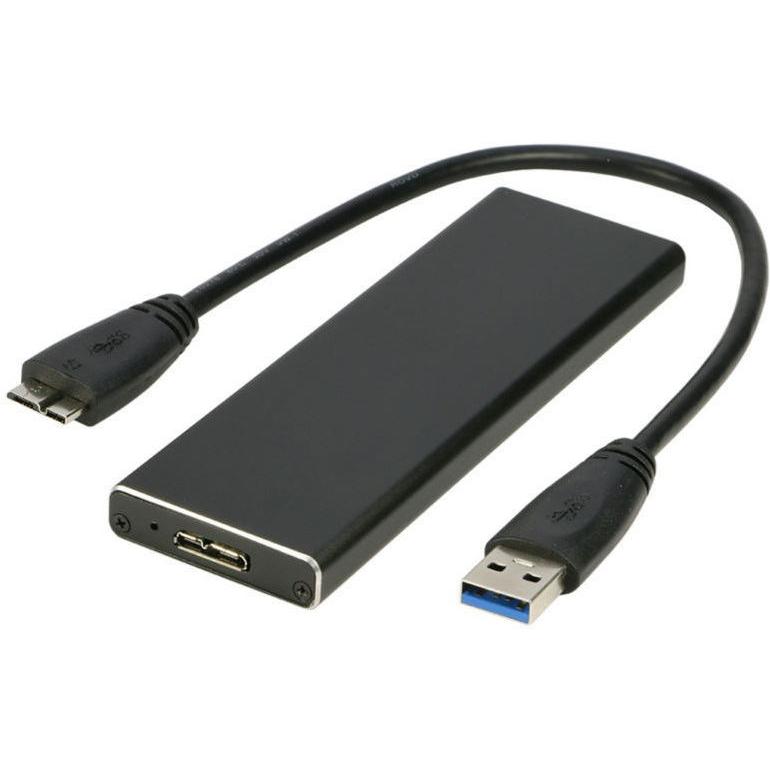 CoreParts Speichergehäuse - USB 3.0, Festplattengehäuse, Schwarz