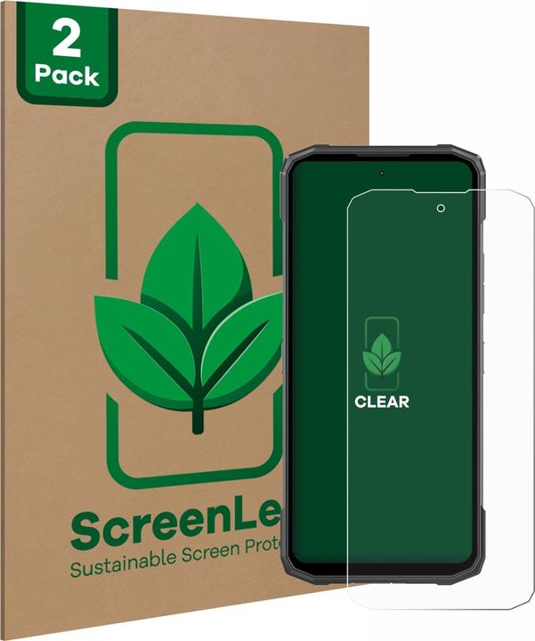 Actual product image ScreenLeaf Screen Protector sustainable Screen Protection, clear, anti-scratch (2 Piece, ZTE Blade 10 Prime)
